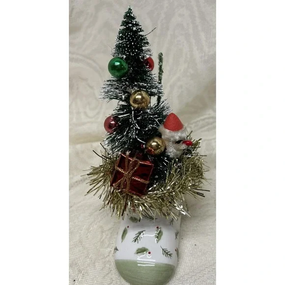 Retro Christmas‎ Kitschy Boot Vintage Santa  Assemblage Display Vintage Decor - Picture 6 of 9